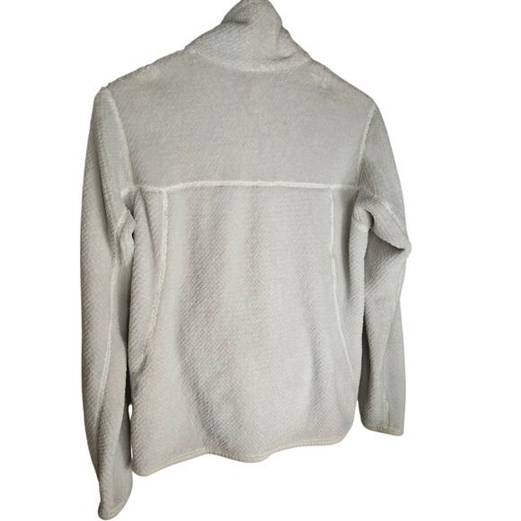Patagonia Womens Re-Tool Pullover Snap-T Ivory Fleece 1/4 Snap Sz Small Fuzzy - Picture 4 of 4